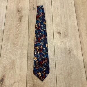 Pitti‎ Uomo Italian Silk Men's Tie 90s Vintage Classic Menswear Retro Monkeys